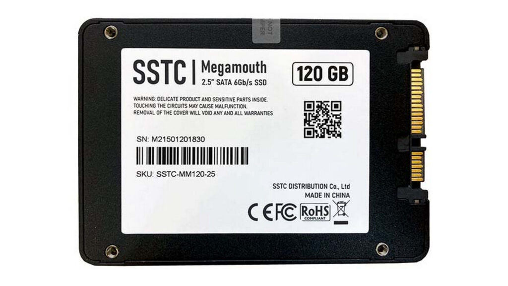 Ổ Cứng SSD SSTC 120GB Megamouth (Sata III | 540MB/s | 320MB/s | SSTC-MM120-25)