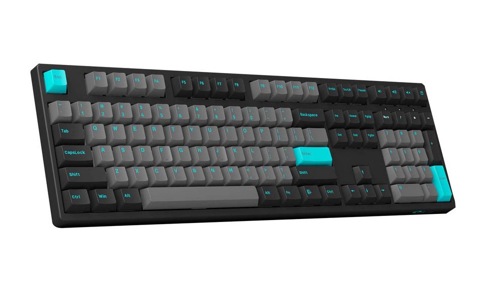 Bàn Phím Cơ AKKO 3108 Plus Black & Cyan (AKKO CS Switch Wine Red)