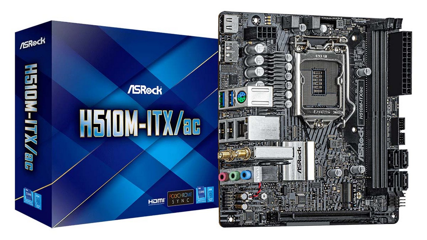 Mainboard ASRock H510M-ITX/AC (LGA1200 | Mini-ITX | 2 Khe DDR4)