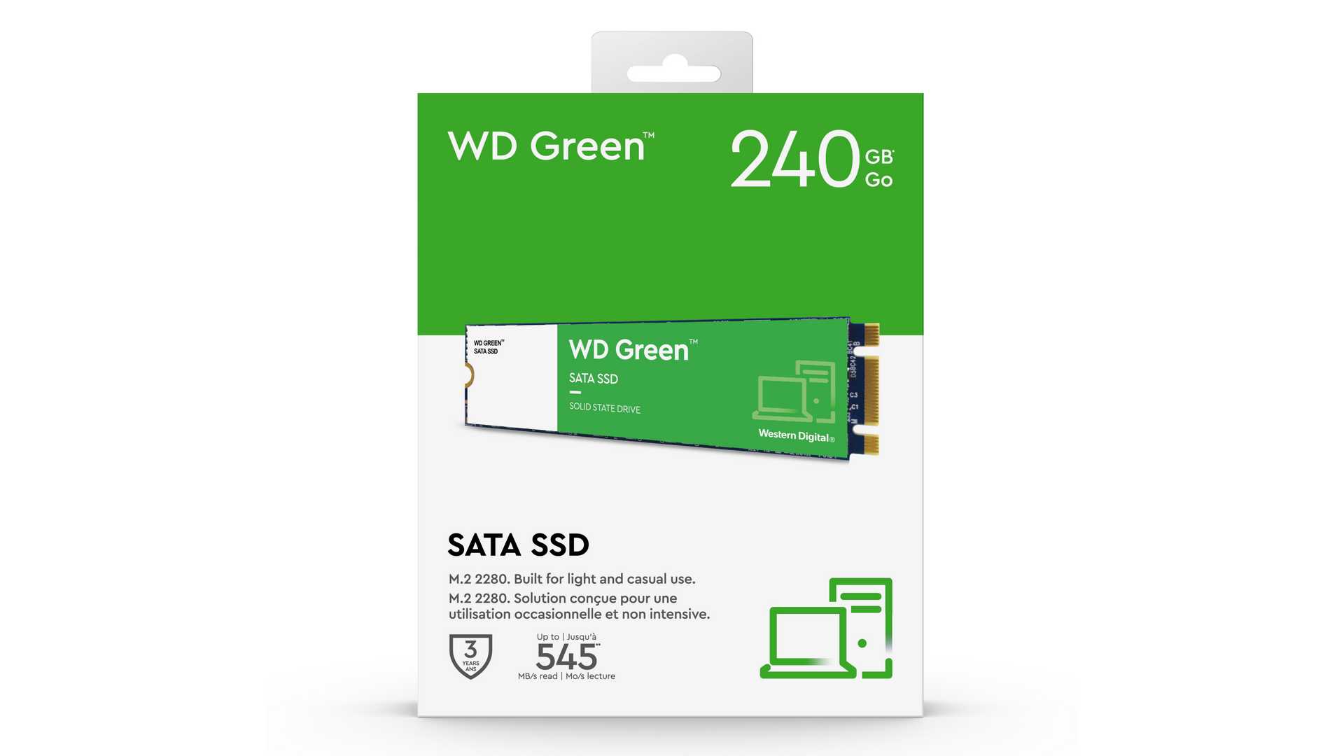 Ổ Cứng Western Digital SSD M.2 SATA WD Green 240GB (M.2-2280 | SATA III | 545MB/s / 465MB/s)
