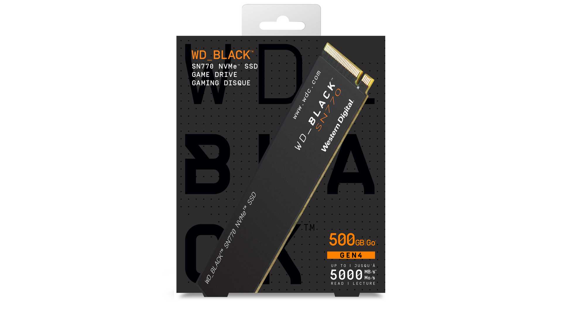 Ổ Cứng SSD NVMe WD BLACK SN770 500GB (PCIe Gen4x4 | 5,000MB/s - 4,000MB/s | WDS500G3X0E) 1 Ổ Cứng SSD NVMe WD BLACK SN770 500GB (PCIe Gen4x4 | 5,000MB/s - 4,000MB/s | WDS500G3X0E)