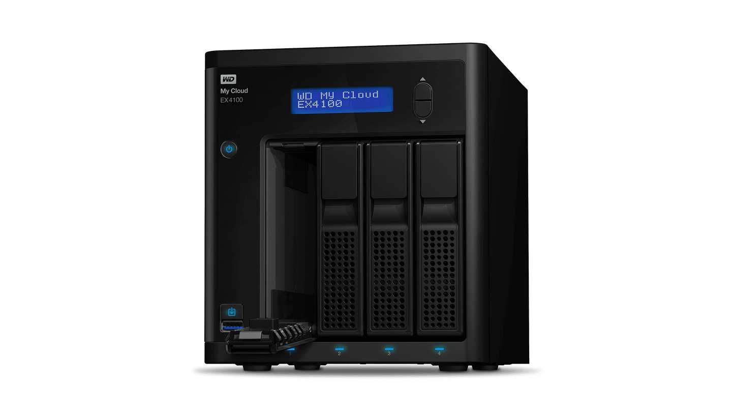 NAS WD My Cloud EX4100 16TB WDBWZE0160KBK-SESN (Dual-Core | RAM 2GB | 4 BAY 3.5" | 2 RJ45 | USB) 2 NAS WD My Cloud EX4100 16TB WDBWZE0160KBK-SESN (Dual-Core | RAM 2GB | 4 BAY 3.5" | 2 RJ45 | USB)