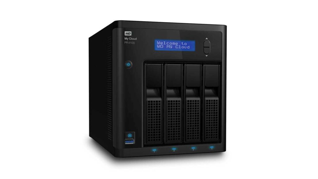 NAS WD My Cloud PR4100 8TB WDBNFA0080KBK-SESN (Pentium N3710 | RAM 4GB | 4 BAY 3.5" | 2 RJ45 | USB)