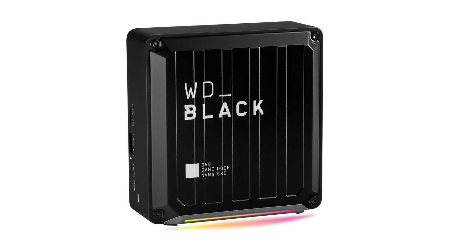 Ổ Cứng Di Động WD Black D50 Game Dock NVMe SSD 1TB (Thunderbolt | DisplayPort | WDBA3U0010BBK-SESN)