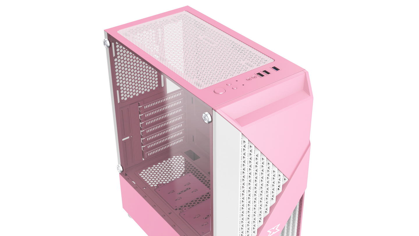 Vỏ Case Xigmatek Infinity 1F Queen Pink (MidTower | Màu Hồng | Sẵn 1 Fan) 2 Vỏ Case Xigmatek Infinity 1F Queen Pink (MidTower | Màu Hồng | Sẵn 1 Fan)