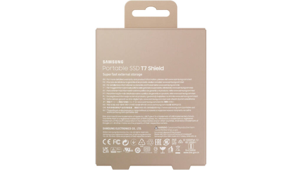 Ổ Cứng Di Động Samsung T7 Shield 2TB Beige 13 Ổ Cứng Di Động Samsung T7 Shield 2TB Beige