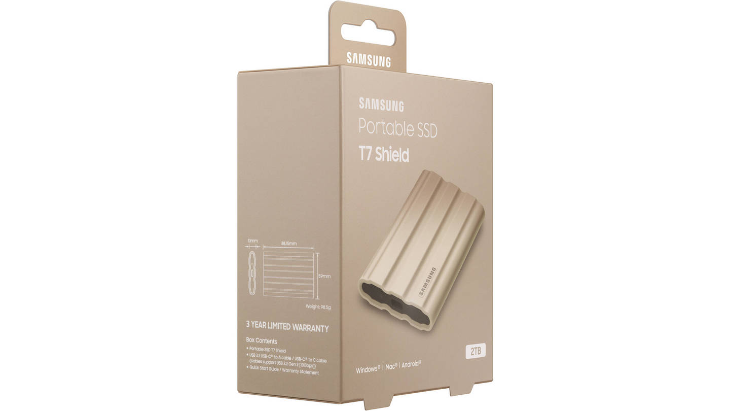Ổ Cứng Di Động Samsung T7 Shield 2TB Beige 5 Ổ Cứng Di Động Samsung T7 Shield 2TB Beige