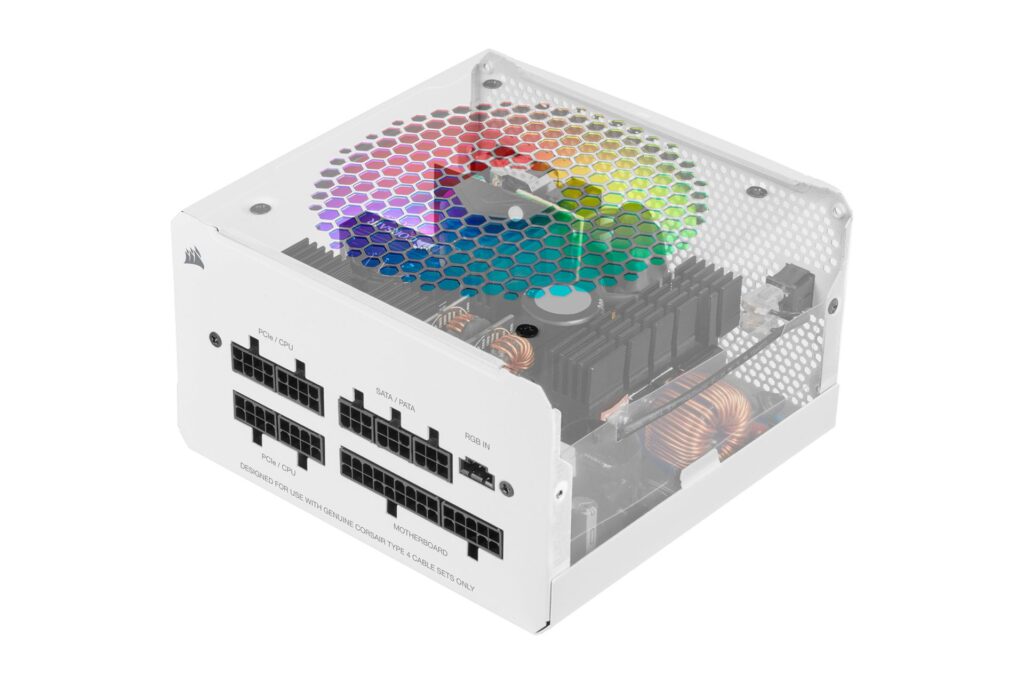Nguồn máy tính Corsair CX650F White RGB (650W | 80 Plus Bronze | Fully Modular)