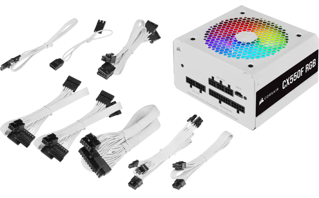 Nguồn máy tính Corsair CX550F White RGB (550W | 80 Plus Bronze | Fully Modular) 36 Nguồn máy tính Corsair CX550F White RGB (550W | 80 Plus Bronze | Fully Modular)