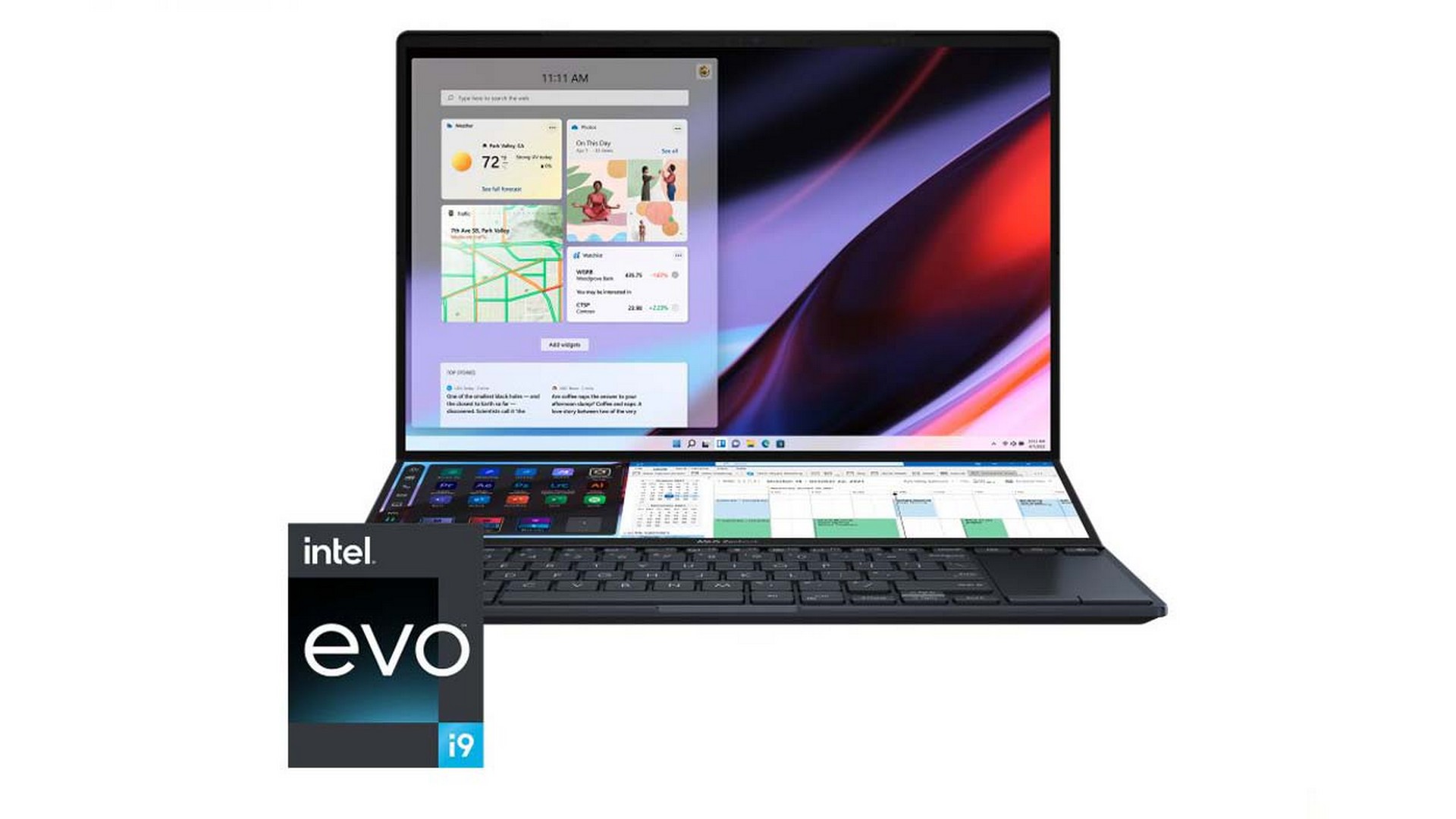 Laptop ASUS Zenbook Pro 14 Duo OLED UX8402ZE-M3074W (i9-12900H | RTX3050 TI | RAM 32GB | SSD 1TB | 2.8K-OLED-Touch | Win11 | Black)