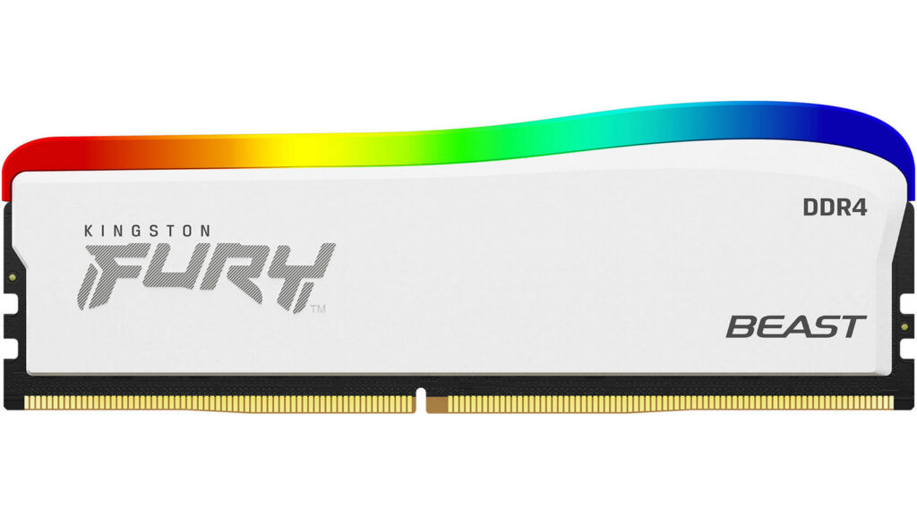RAM Kingston Fury Beast RGB White 16GB (2x8GB | DDR4 | CL16 | 3200MHz) 5 RAM Kingston Fury Beast RGB White 16GB (2x8GB | DDR4 | CL16 | 3200MHz)