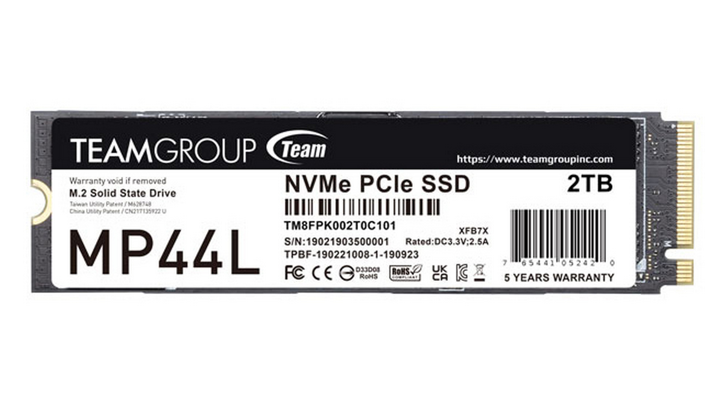Ổ cứng SSD TeamGroup MP44L 2TB (M.2 NVMe | 4.800MB/s | 4.400MB/s ) 1 Ổ cứng SSD TeamGroup MP44L 2TB (M.2 NVMe | 4.800MB/s | 4.400MB/s )