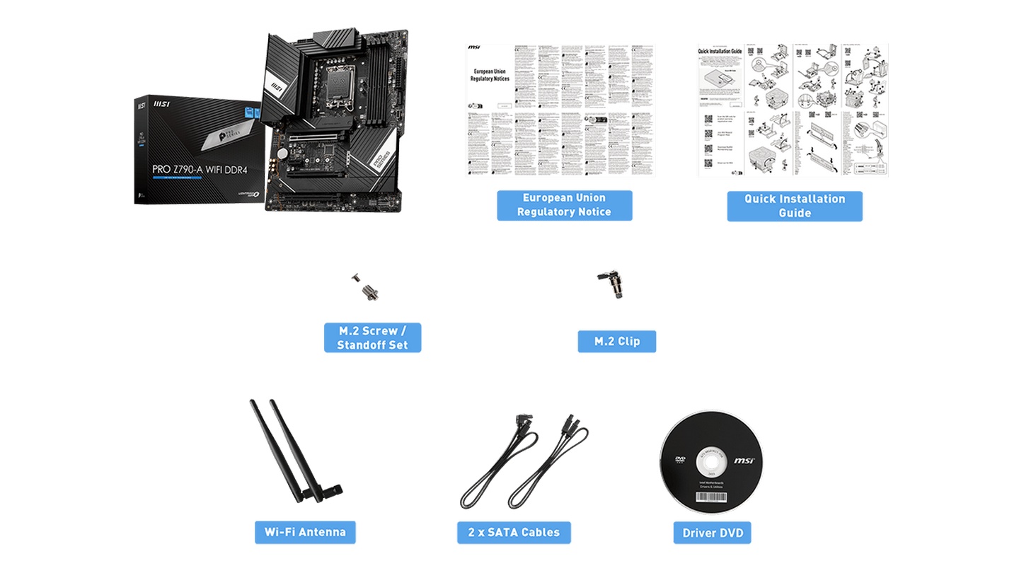 Mainboard MSI PRO Z790-A WIFI DDR4 (LGA1700 | ATX | 4 Khe RAM) 2 Mainboard MSI PRO Z790-A WIFI DDR4 (LGA1700 | ATX | 4 Khe RAM)