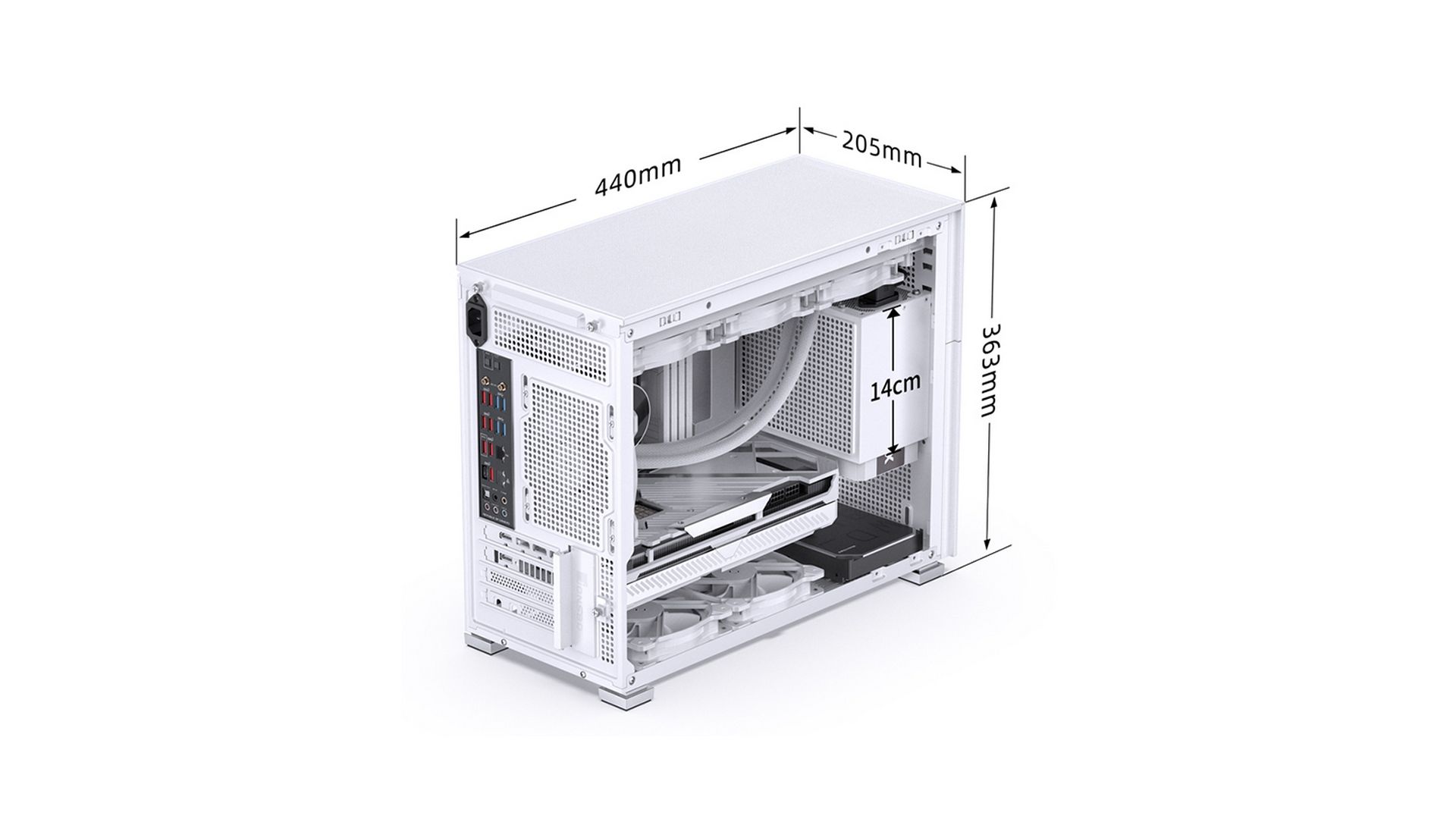 Vỏ Case JONSBO D31 Mesh White (Mini Tower | White) 5 Vỏ Case JONSBO D31 Mesh White (Mini Tower | White)