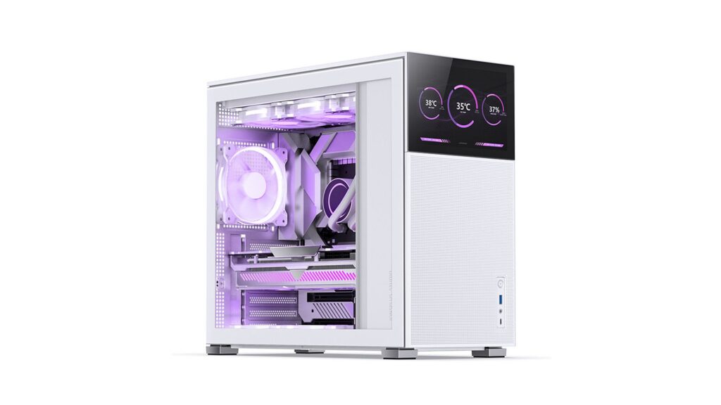 Vỏ Case JONSBO D41 Mesh SC White (Mini Tower | White | Màn hình phụ 8")