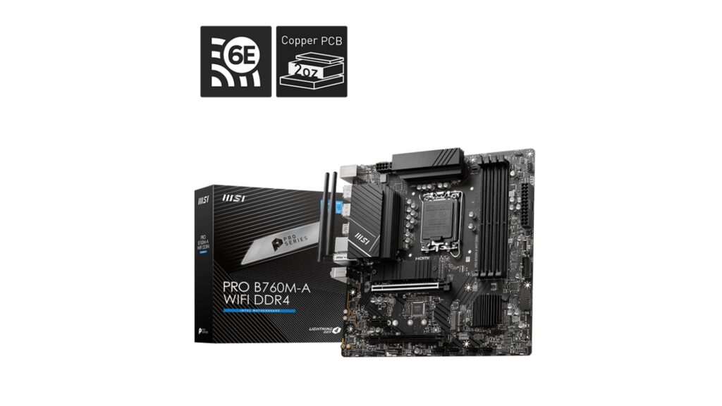 Mainboard MSI PRO B760M-A Wifi DDR4 (LGA1700 | mATX | 4 Khe RAM DDR4)