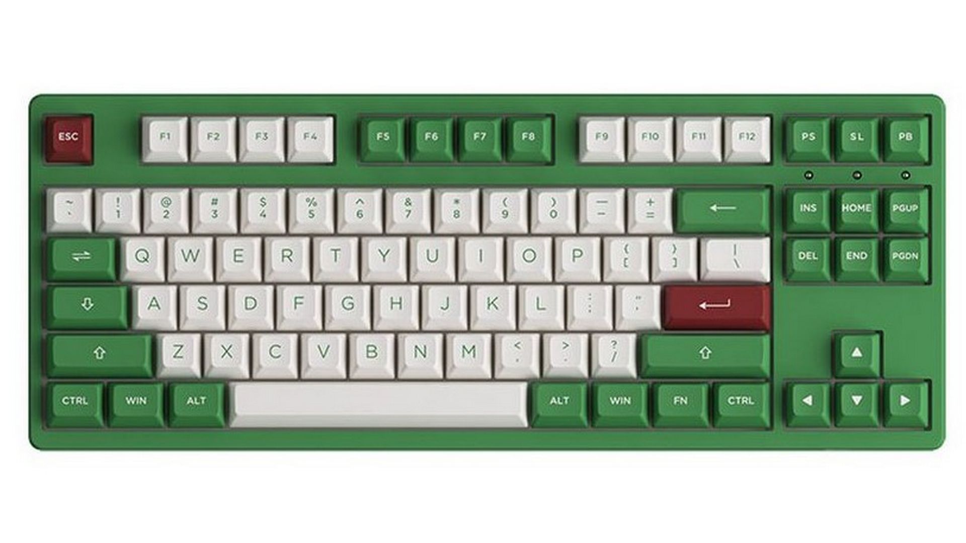 Bàn phím cơ AKKO 3087 RF Matcha Red Bean (Akko sw v3 - Cream Yellow)