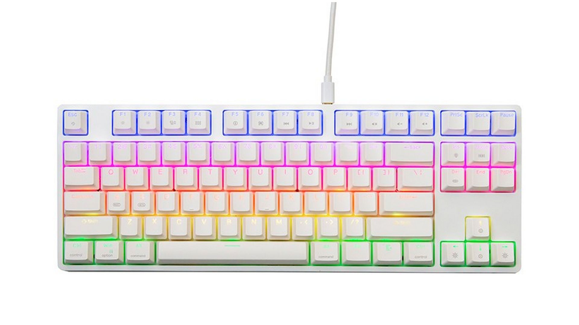 Bàn phím cơ Fuhlen D87S RGB White (Brown Switch) 1 Bàn phím cơ Fuhlen D87S RGB White (Brown Switch)