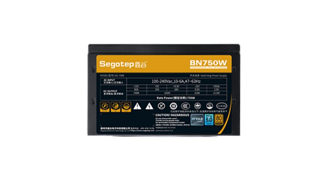 Nguồn máy tính SEGOTEP BN750W (750W | Full Modular | 80 Plus Bronze) 7 Nguồn máy tính SEGOTEP BN750W (750W | Full Modular | 80 Plus Bronze)