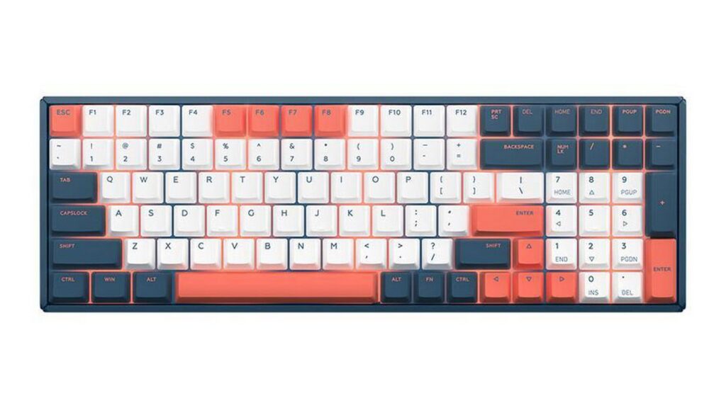 Bàn phím cơ IQUNIX F96 Coral Sea Wireless RGB Cherry Blue Switch