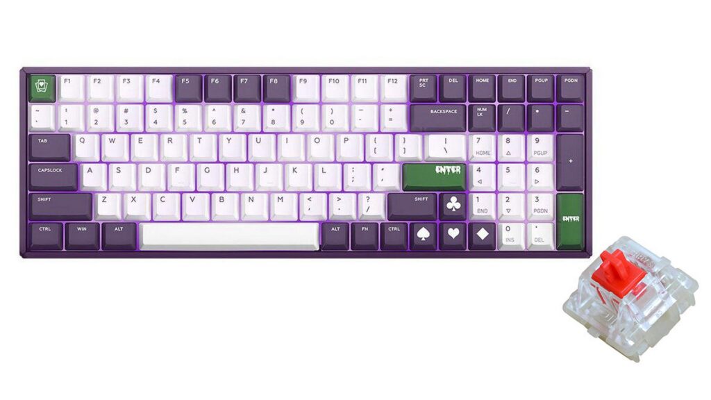 Bàn phím cơ IQUNIX F96 Joker Wireless RGB Cherry Red Switch