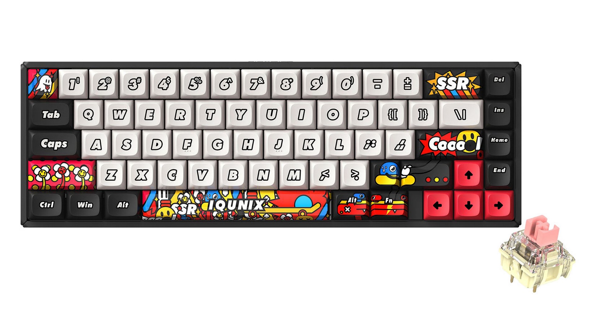 Bàn phím cơ IQUNIX F65 Graffiti Diary TTC Gold Pink 1 Bàn phím cơ IQUNIX F65 Graffiti Diary TTC Gold Pink