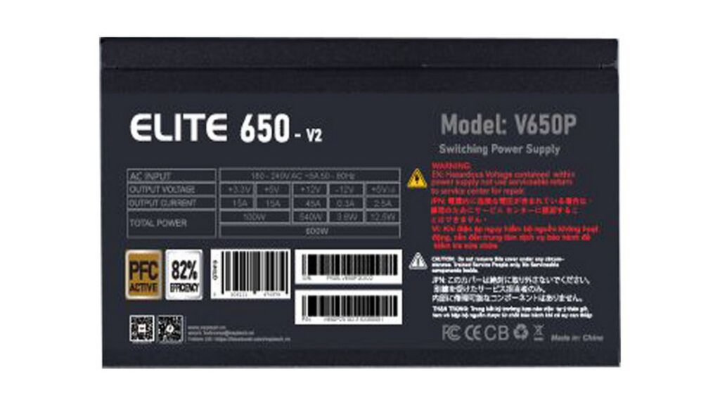 Nguồn máy tính VSP V650P V2 (600W | Non-modular) 5 Nguồn máy tính VSP V650P V2 (600W | Non-modular)