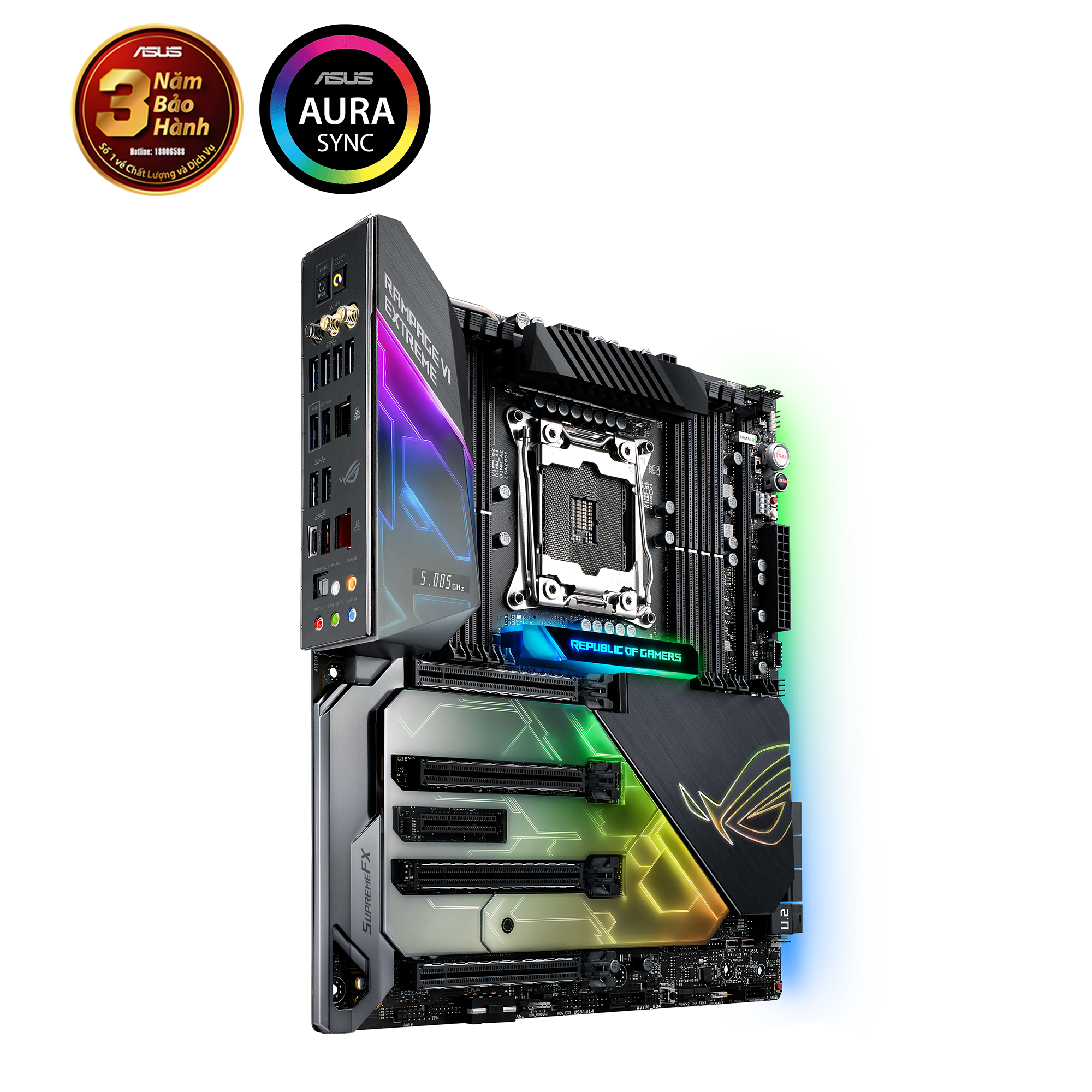 Mainboard Asus ROG RAMPAGE VI EXTREME (Intel X299, LGA 2066, E-ATX, 8 khe RAM DDR4) 3 Mainboard Asus ROG RAMPAGE VI EXTREME (Intel X299, LGA 2066, E-ATX, 8 khe RAM DDR4)