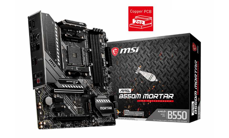 Mainboard MSI MAG B550M MORTAR (AMD Socket AM4, m-ATX, 4 khe RAM DDR4)