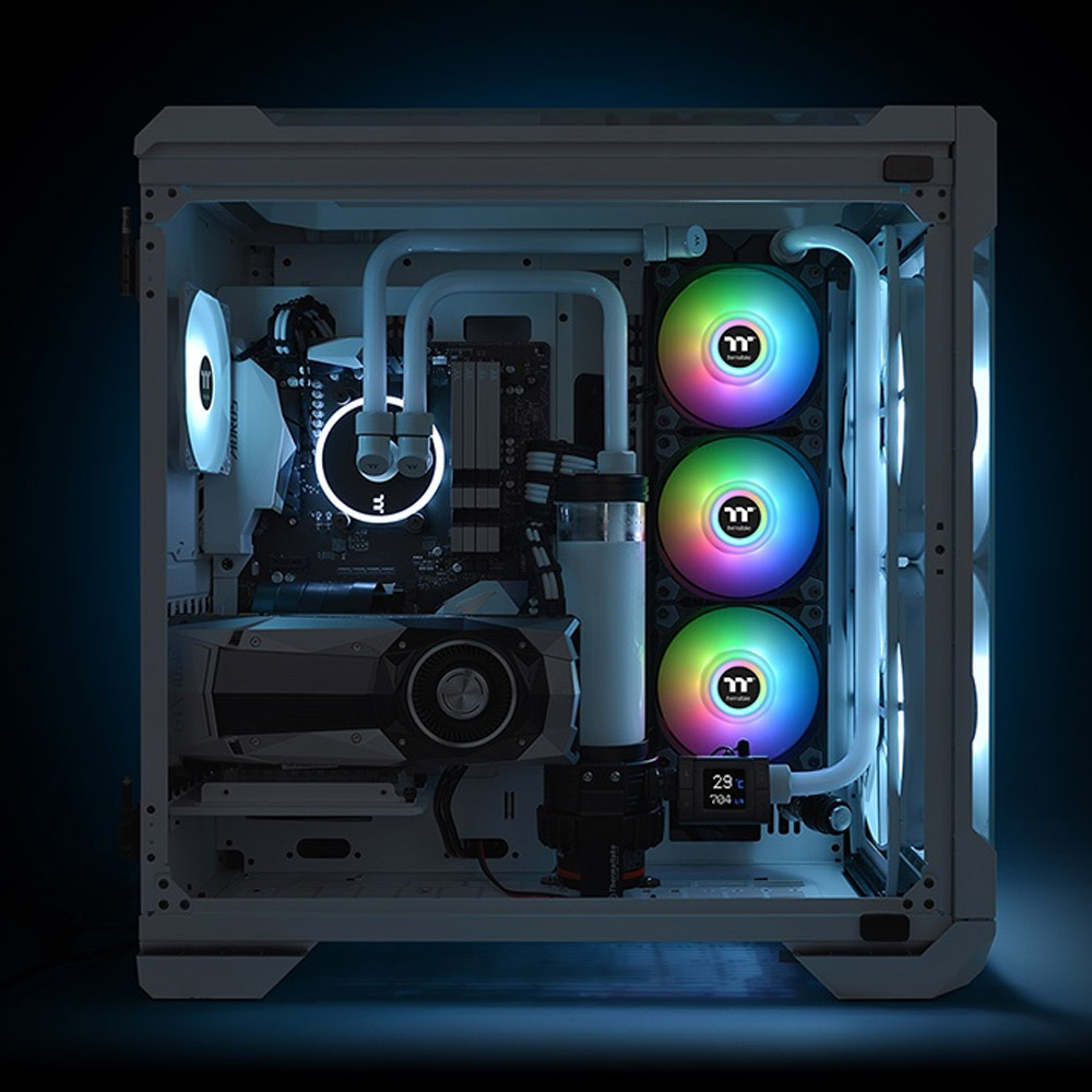 Quạt tản nhiệt Case Thermaltake Pure Duo 12 ARGB Sync Radiator Fan (2-Fan Pack) - Black