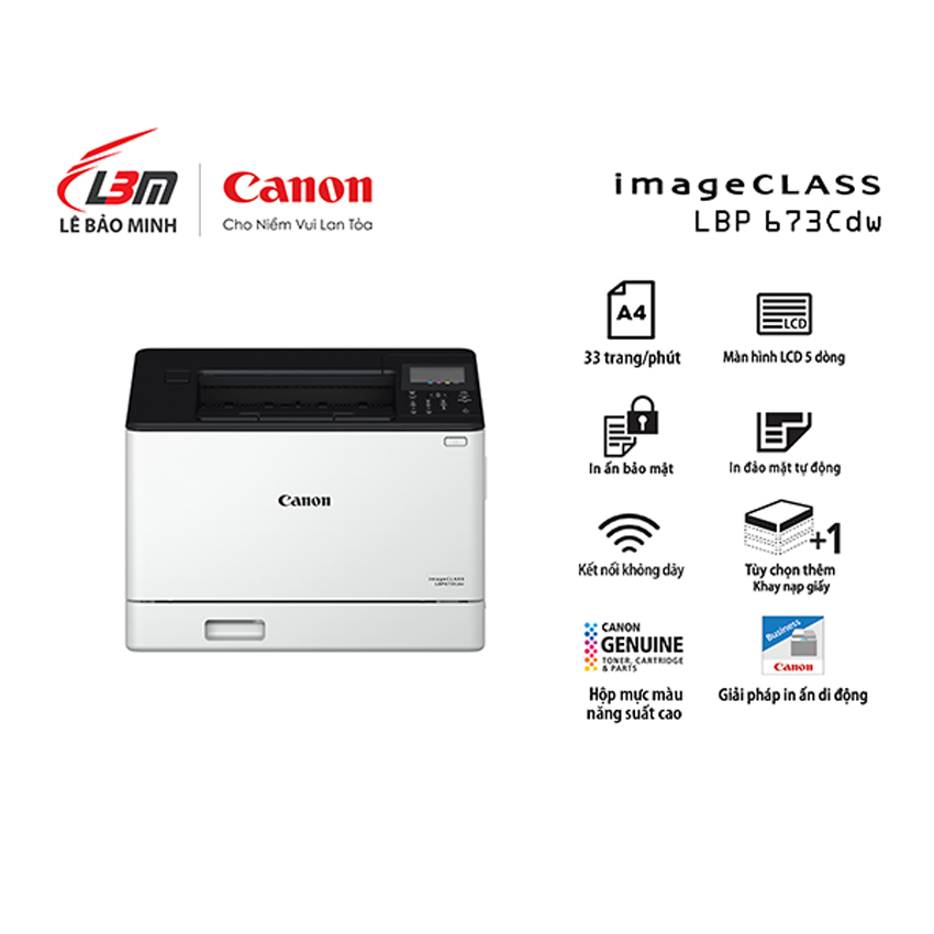 Máy In Canon LBP 673CDW - Laser màu đơn năng 2 Máy In Canon LBP 673CDW - Laser màu đơn năng - Ảnh 2
