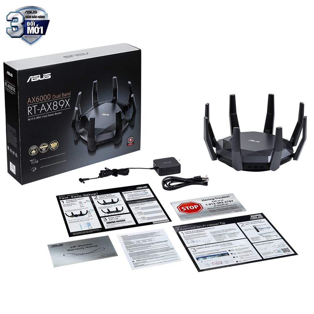 Bộ phát Wifi Asus RT-AX89X (Grey)