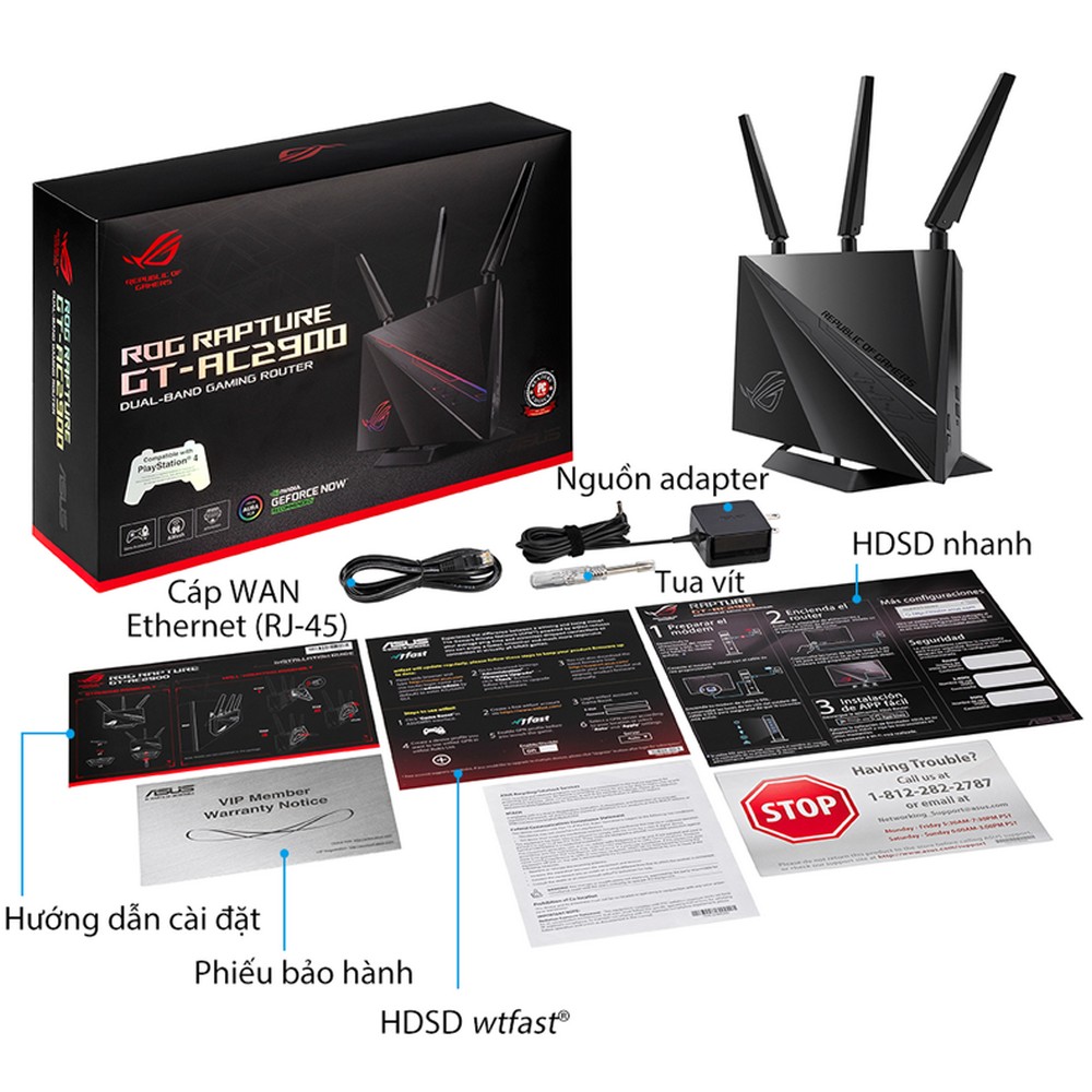 Bộ phát Wifi ASUS GT-AC2900 (Black) 4 Bộ phát Wifi ASUS GT-AC2900 (Black)