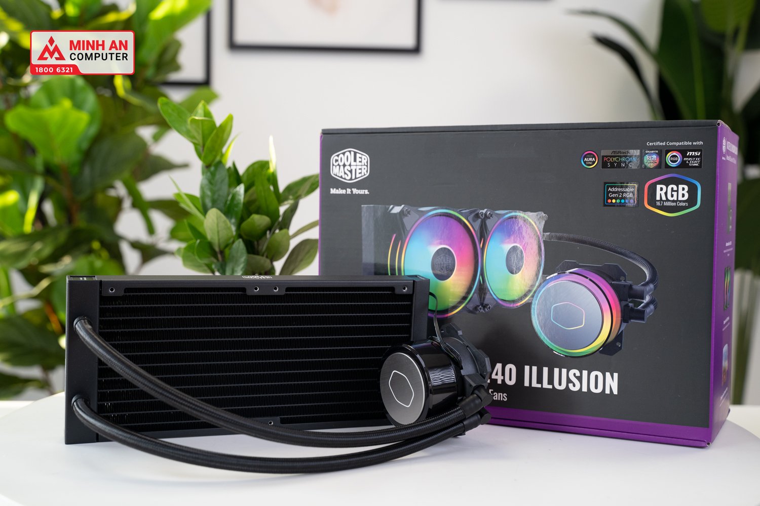 Tản nhiệt nước AIO Cooler Master MasterLiquid ML240L ILLUSION 2 Tản nhiệt nước AIO Cooler Master MasterLiquid ML240L ILLUSION