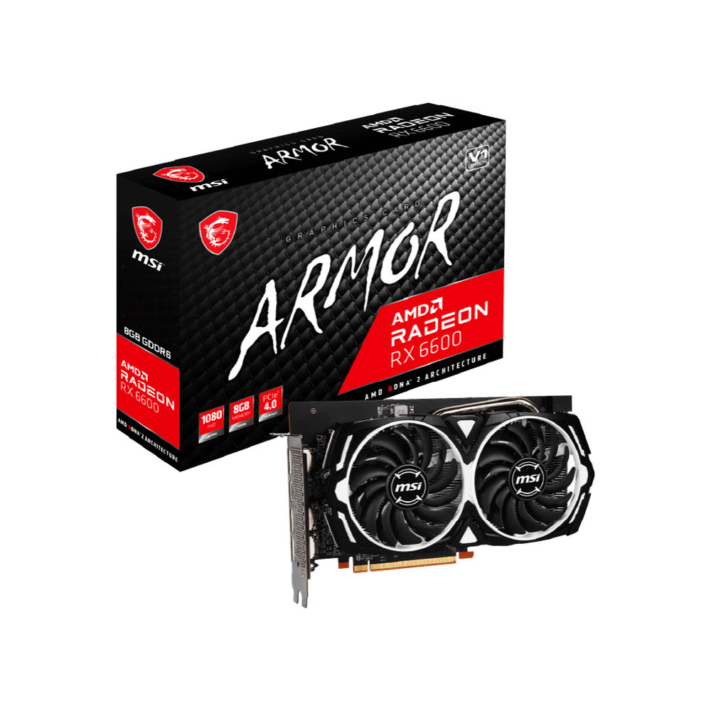Card màn hình MSI Radeon RX 6600 Armor 8G V1