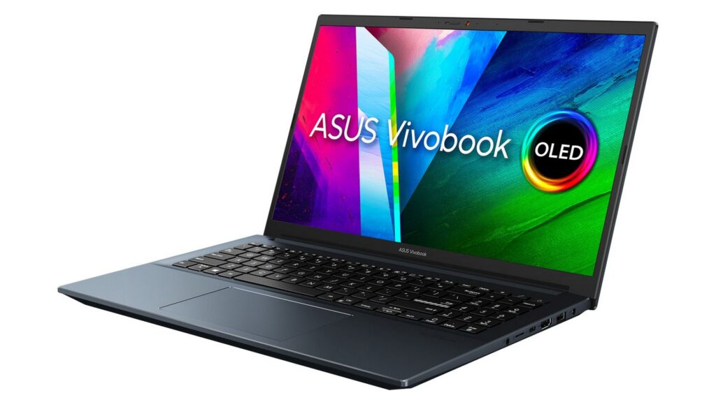 Laptop ASUS Vivobook Pro 15 OLED M3500QC-L1105T (R5-5600H | RAM 8GB | SSD 512GB | 15.6 FHD | RTX 3050 4GB | Win10 | Xanh Xám)