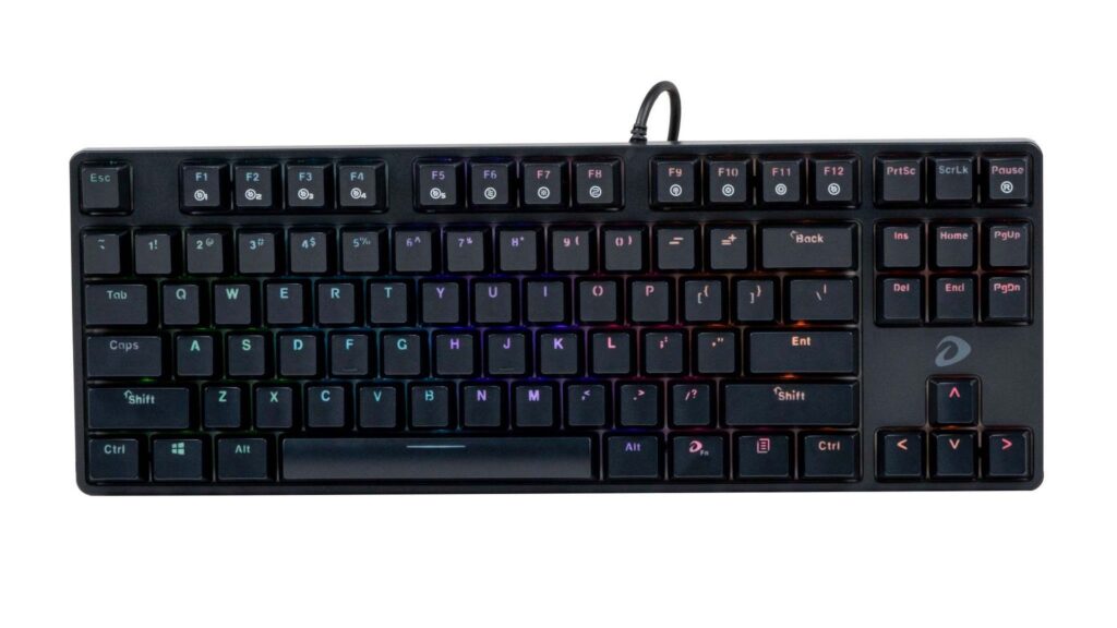 Bàn phím cơ DareU EK87 Multi Led Black Red Switch