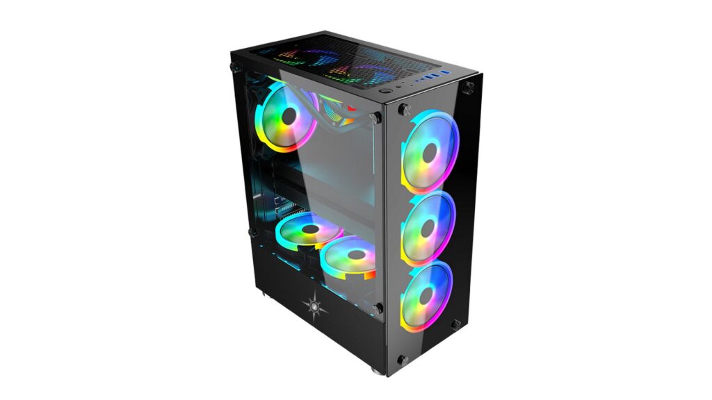 Vỏ case KENOO ESPORT K300 Màu Đen (Mid Tower | Có Sẵn 3 Quạt)