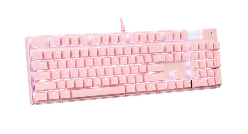 Bàn phím cơ E-DRA EK312 Pink - Brown switch 2 Bàn phím cơ E-DRA EK312 Pink - Brown switch