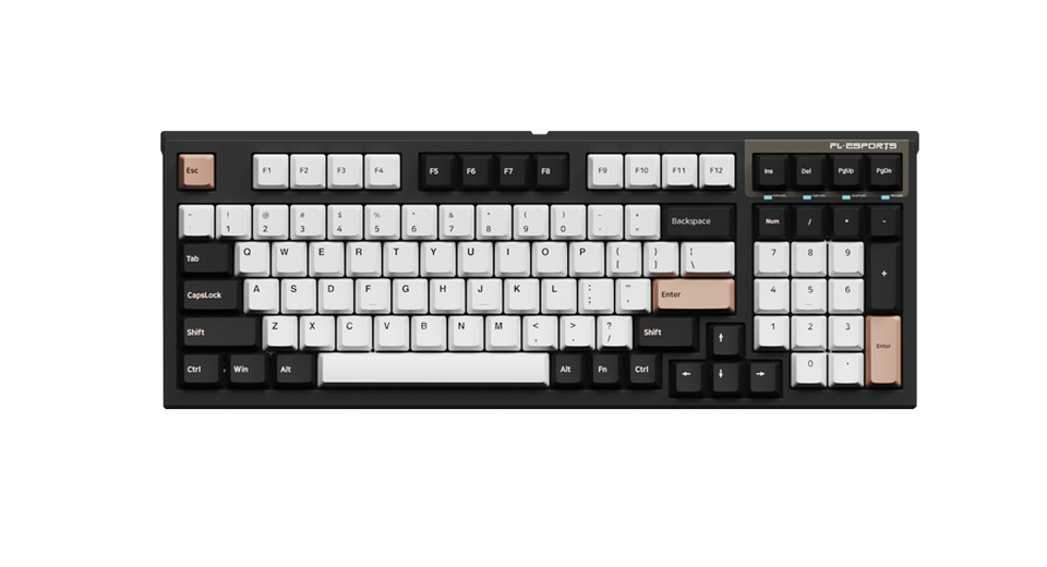 Bàn phím cơ FL-Esports FL980CP White Ovilian - Kailh Box switch (White)