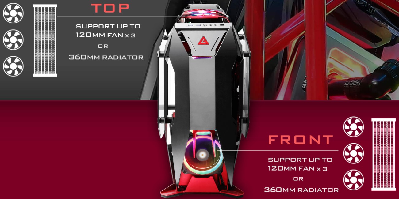 antec-torque-red-gray-liquid-cooler Hỗ trợ làm mát bằng chất lỏng