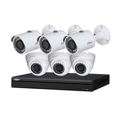 Trọn bộ Camera 8 mắt DAHUA 8 CỔNG 2.0 - Full HD (Vỏ cam sắt)