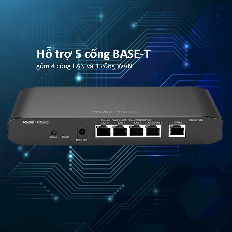 bphtwifiruijierg-eg105g-p-8 Hỗ trợ lên đến 5 cổng