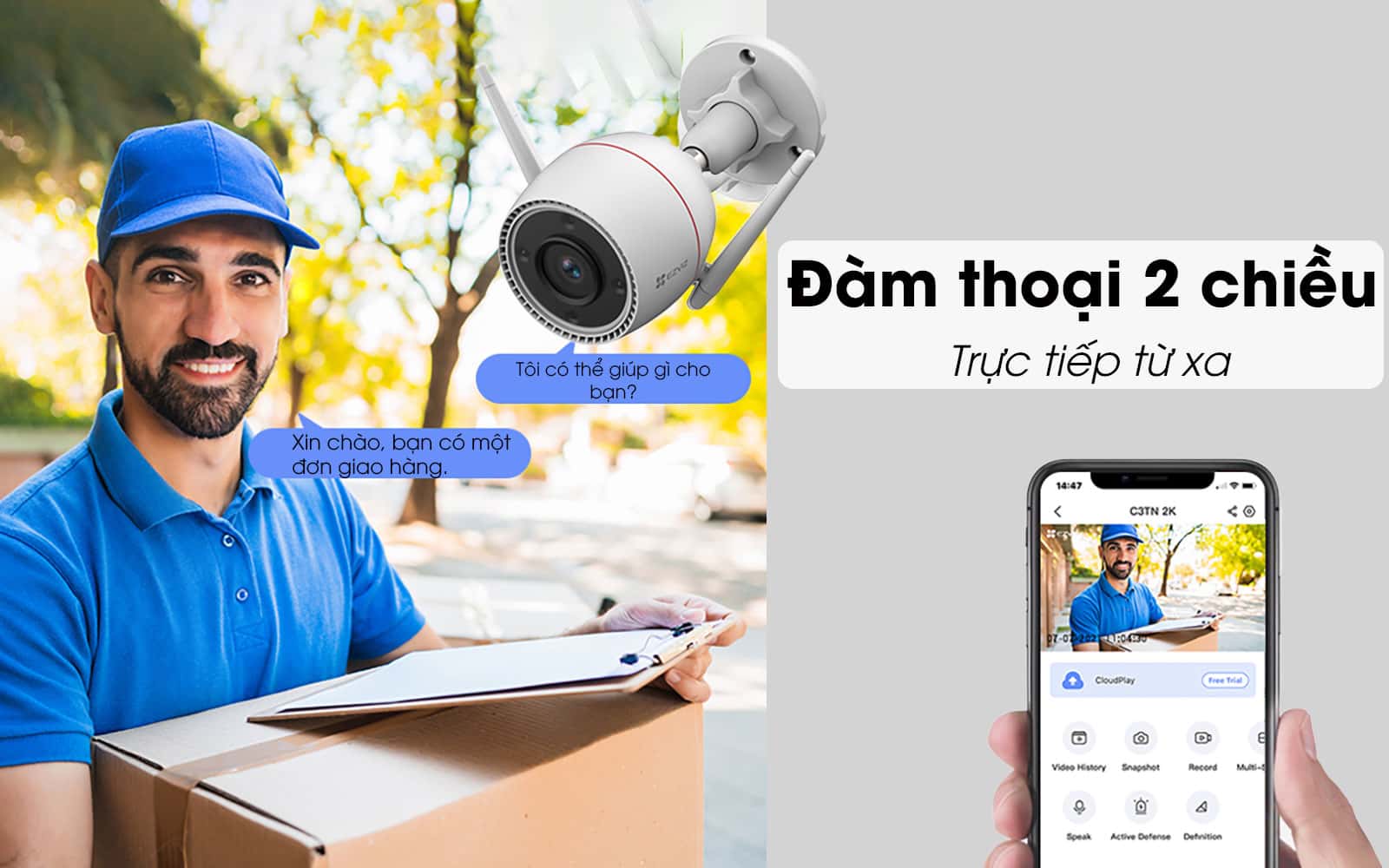 camera-ngoi-tri-ip-wifi-ezviz-cs-cv310-a0-c3w-h3-4 Tích hợp đàm thoại hai chiều