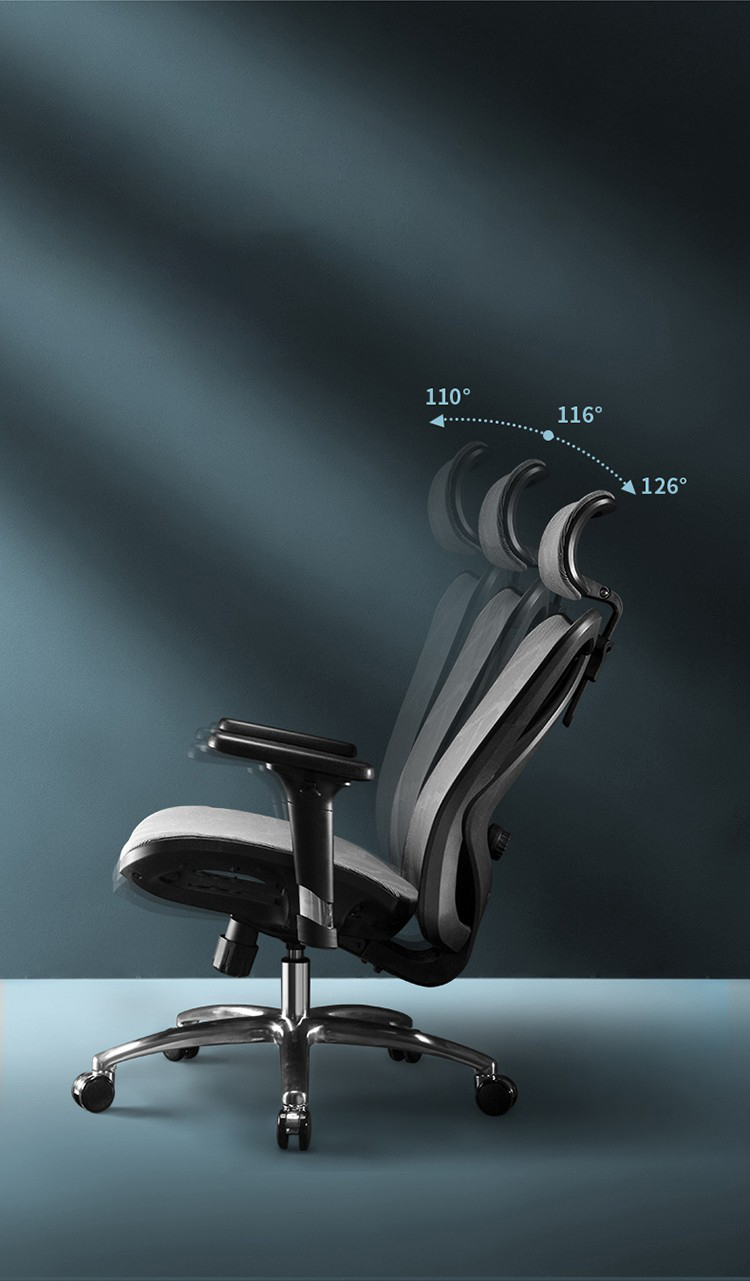 ghe-cong-thai-hoc-ergonomic-sihoo-m57-n102-black-frame-grey-5 Thư giãn thoải mái