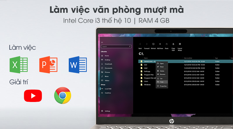 hp-pavilion-14-ce3014tu-i3-8qp03pa-corei3-4gb làm việc ổn định với cấu hình tầm trung