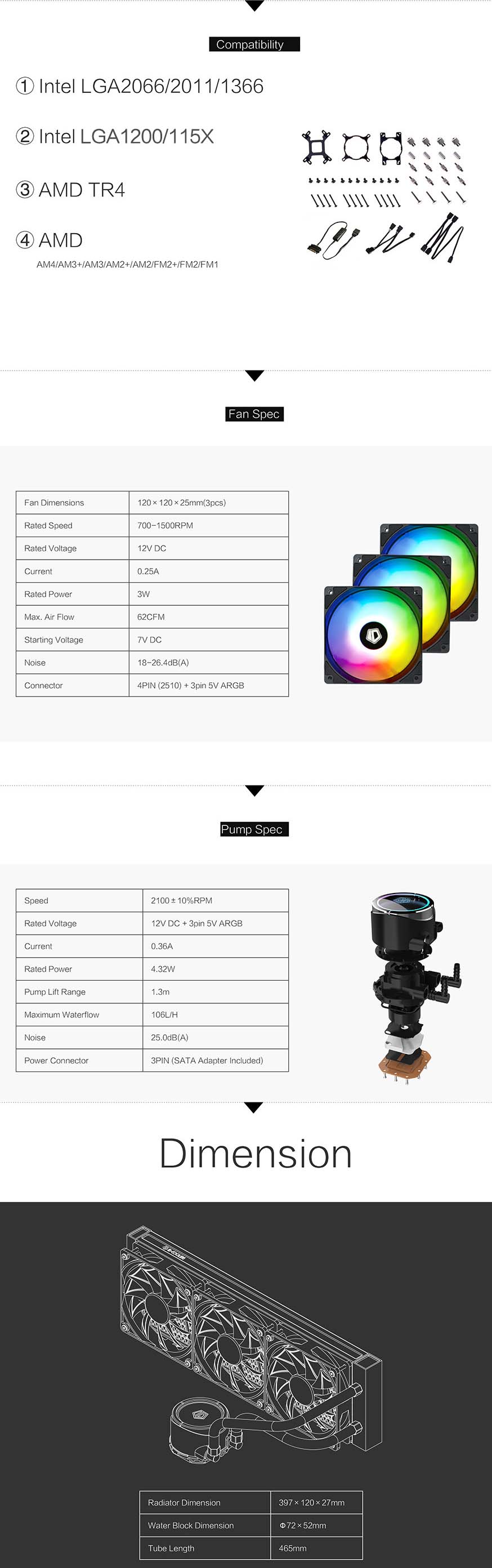id-cooling-zoomflow-360x-argb-2 Spec