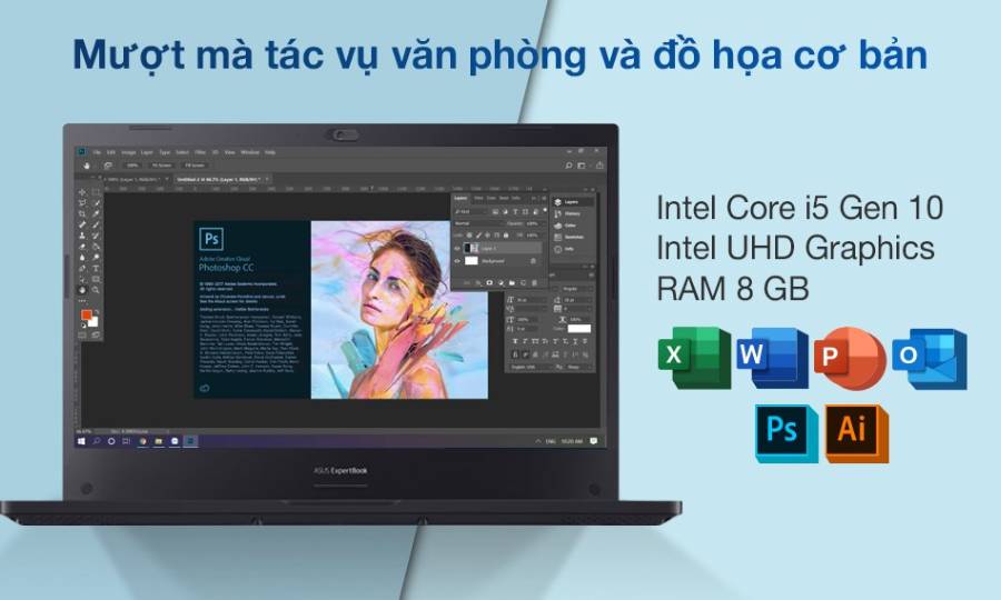 Cấu hình laptop Asus ExpertBook P2451FA-EK1621T ổn định
