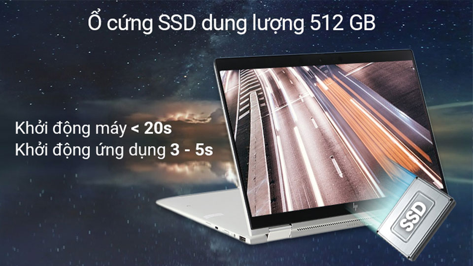Laptop HP Elite Book x360 1040 G6 6QH36AV khởi động nhanh chóng