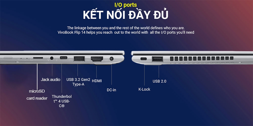 Đa dạng cổng kết nối